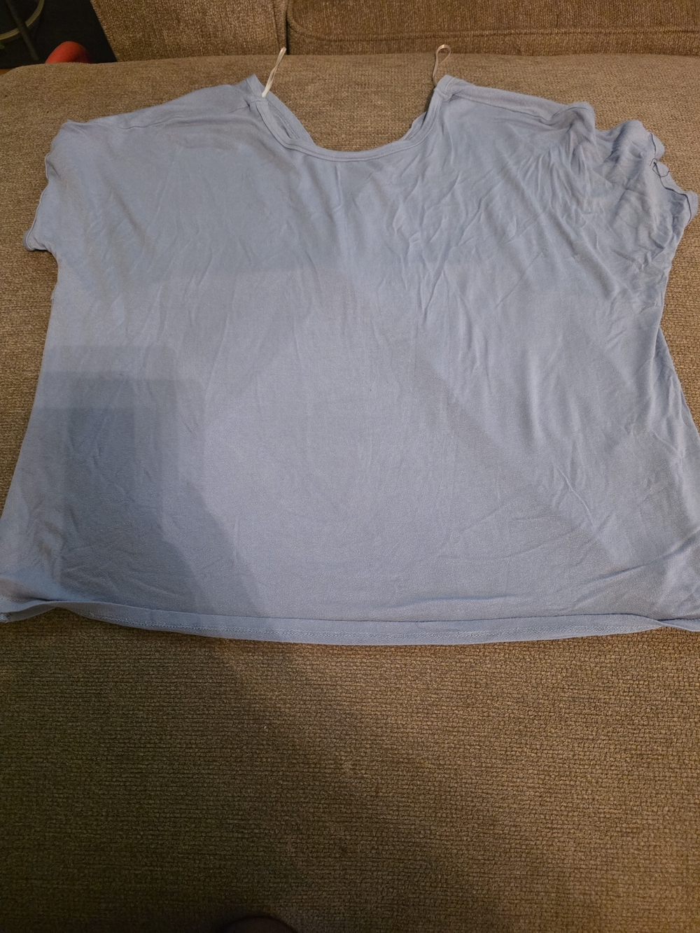 Fashion Nova Light Blue Scoop Neck Short Sleeve Top